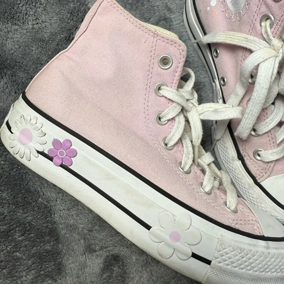 Converse Chuck‎ Taylor All Star Lift Floral High-Top Sneaker - Stardust Lilac - Picture 7 of 8